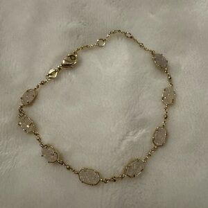 Kendra Scott Emilie Gold Chain Bracelet in Iridescent Drusy